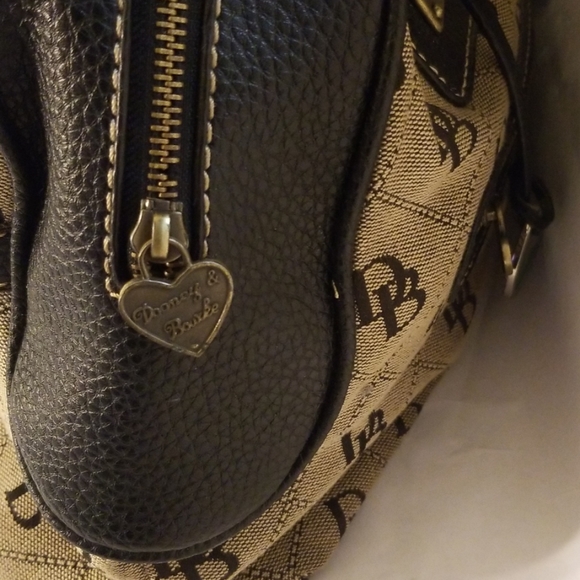 DOONEY & BOURKE SATCHEL NAVY BRAIDED HANDLE BAG - Picture 4 of 8